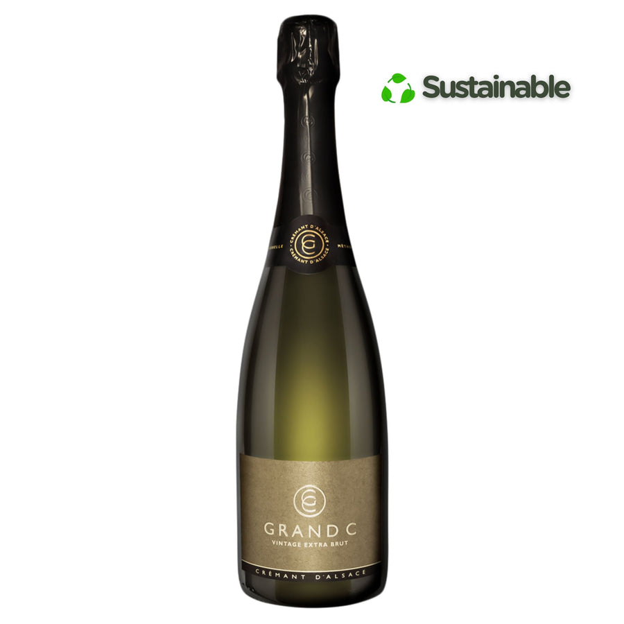 Grand C Crémant d'Alsace Extra Brut Vintage, Alsace, France - Grape & Bean