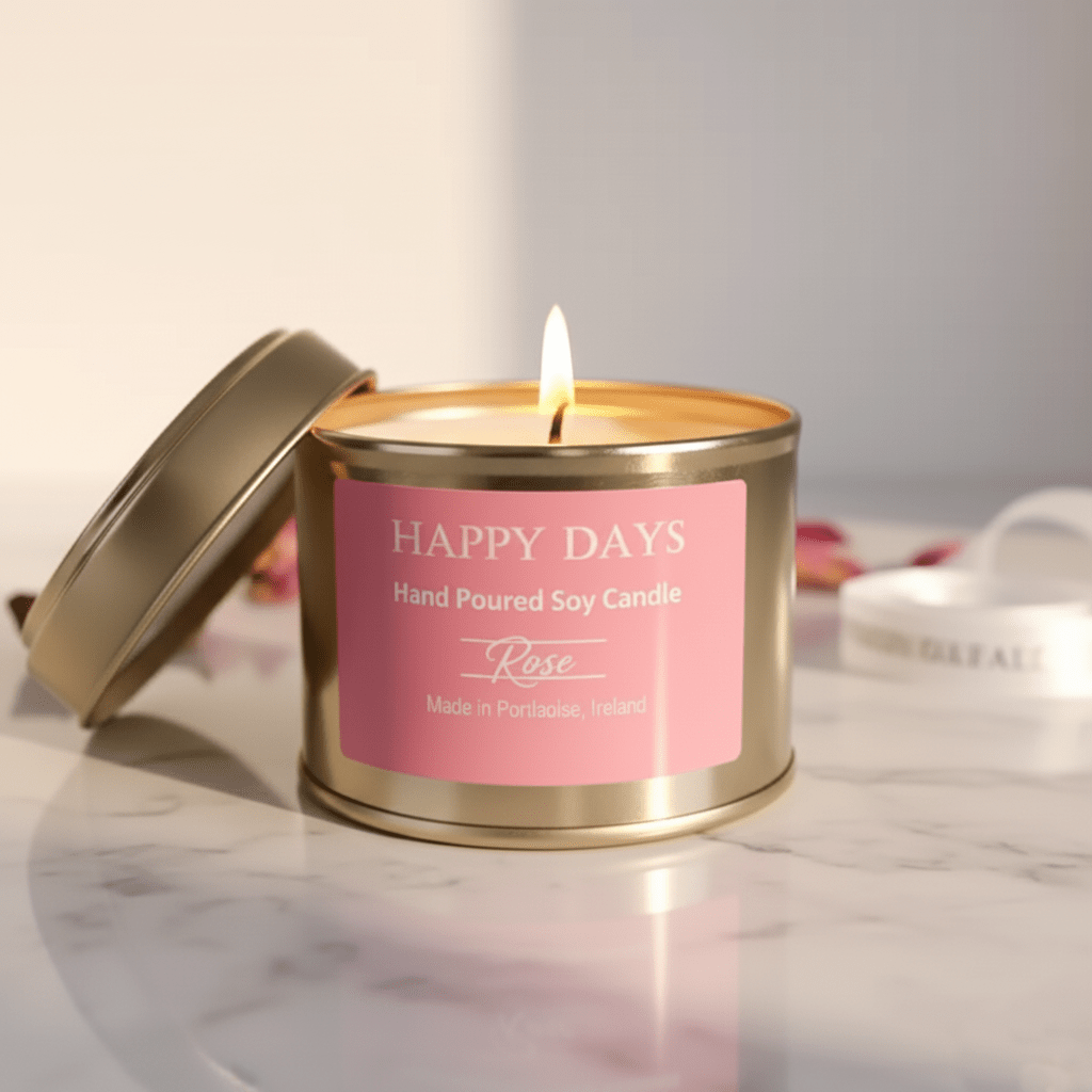 Happy Days Handmade Soy Candle Rose - Grape & Bean