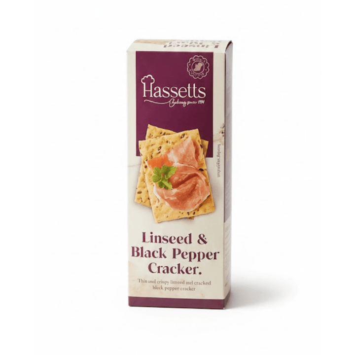 Hassetts Family Bakers Linseed & Black Pepper Cracker 125g - Grape & Bean