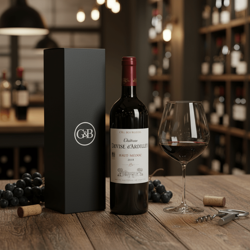 Haut-Medoc Bordeaux Red Wine Gift - Grape & Bean