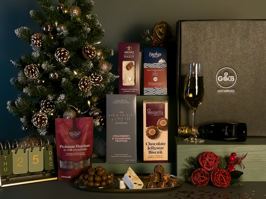 Irish Christmas Gift Box with Prosecco - Grape & Bean