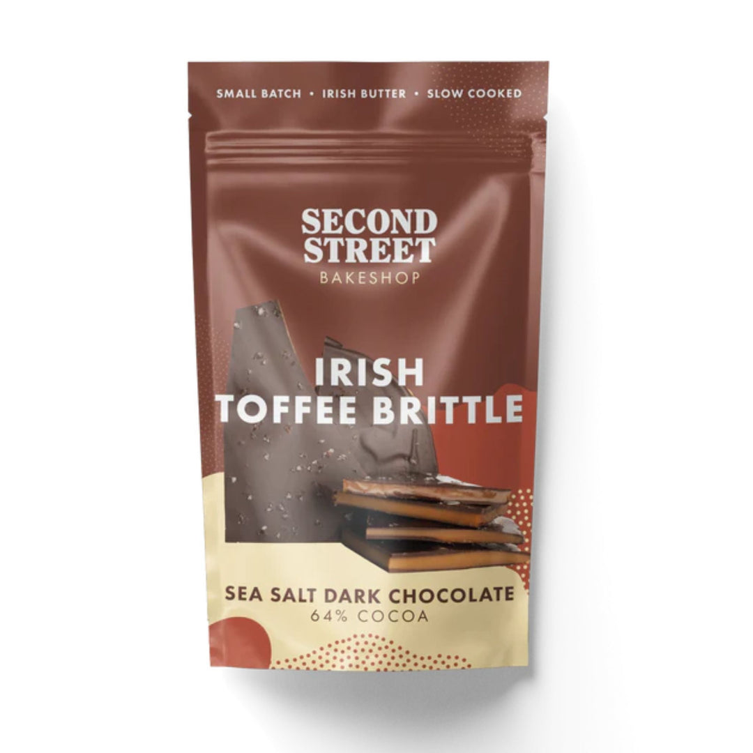 Irish Toffee Brittle Sea Salt Dark Chocolate 90g - Grape & Bean