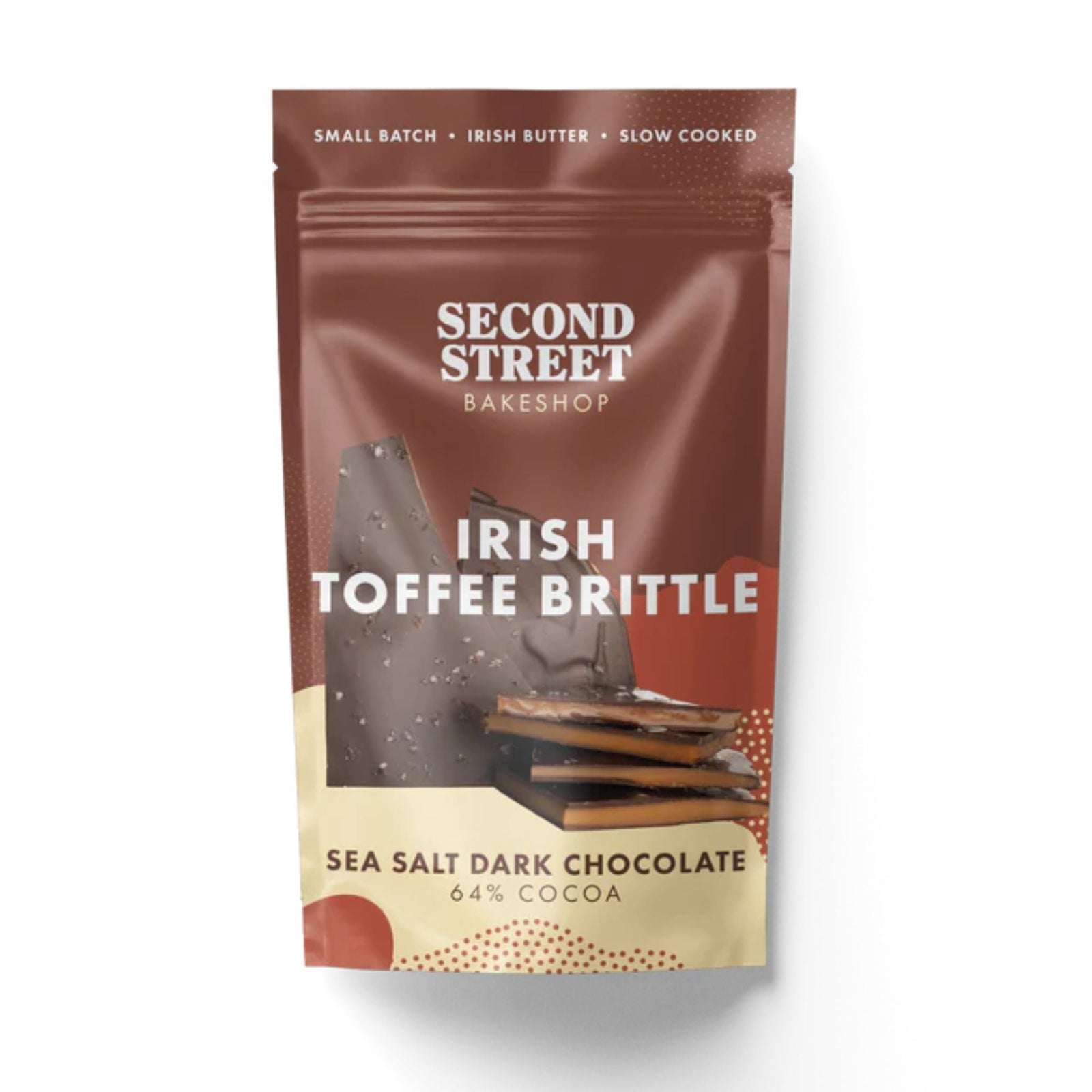 Irish Toffee Brittle Sea Salt Dark Chocolate 90g - Grape & Bean
