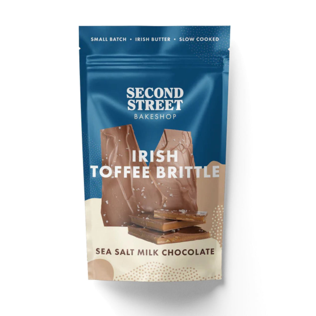 Irish Toffee Brittle Sea Salt Milk Chocolate 90g - Grape & Bean