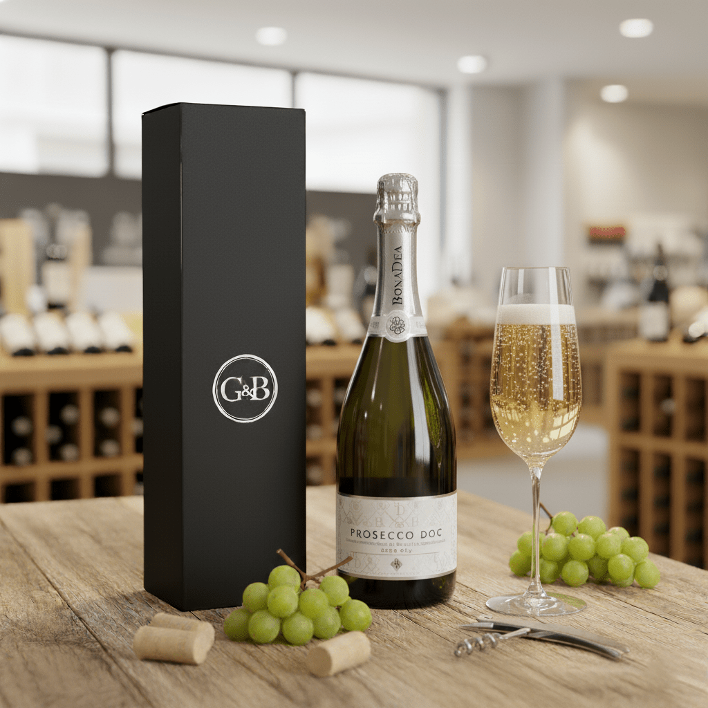 Italian Prosecco DOC Spumante Wine Gift - Grape & Bean