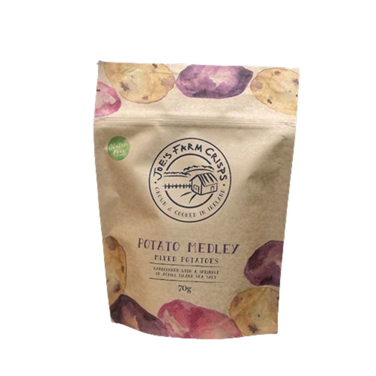 Joes Farm Crisps Mixed Potato Trio 70g - Grape & Bean