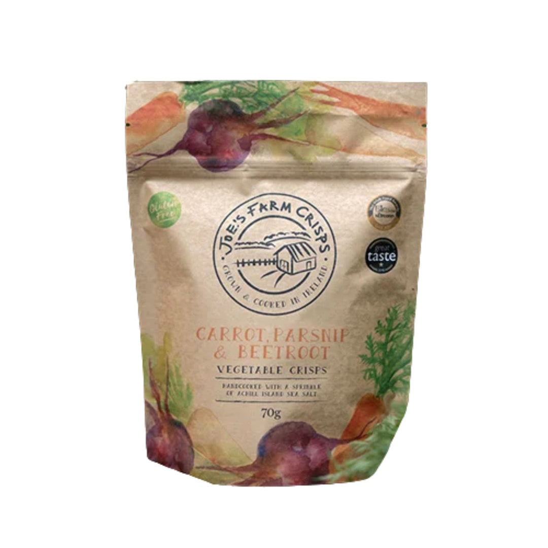 Joes Farm Crisps Mixed Vegetable 70g - Grape &amp; Bean