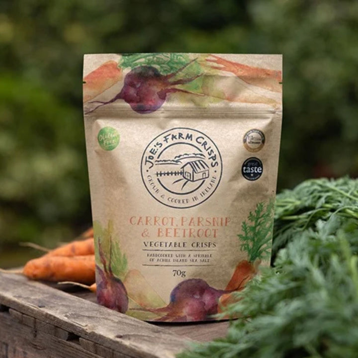 Joes Farm Crisps Mixed Vegetable 70g - Grape &amp; Bean