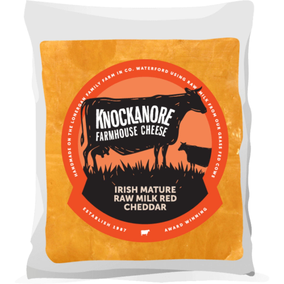 Knockanore Irish Mature Raw Milk Red Cheddar 150g - Grape & Bean