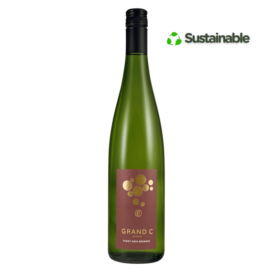 Large Gourmet Foodie Hamper with Fine Red Wine, White Wine & Cremant D'Alsace - Grape & Bean