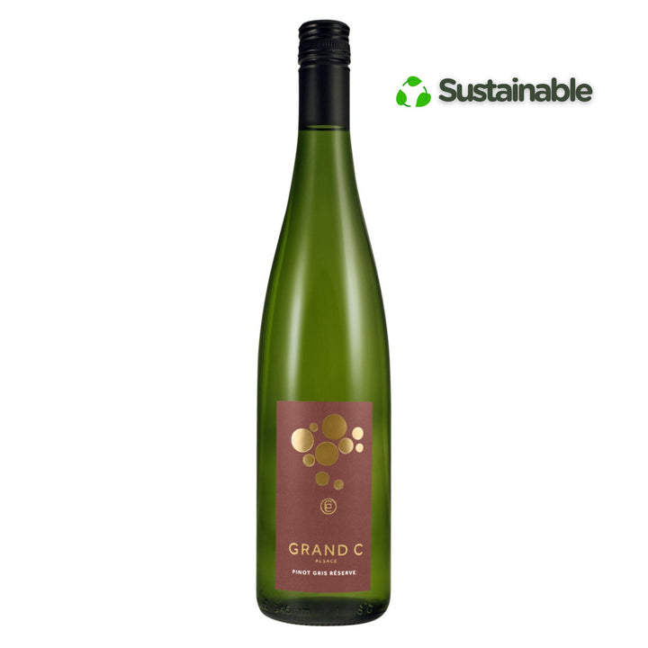 Large Gourmet Foodie Hamper with Fine Red Wine, White Wine & Cremant D'Alsace - Grape & Bean