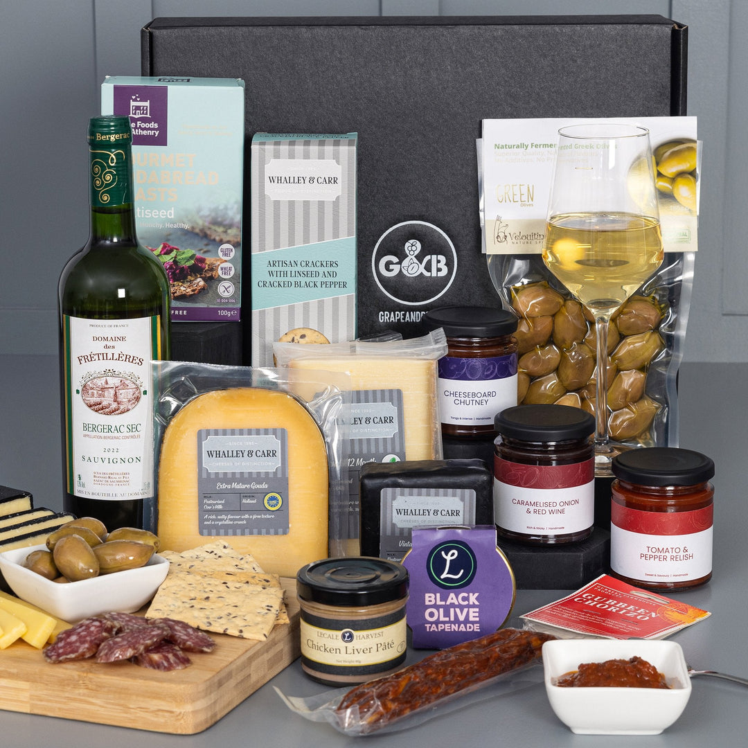 Large Gourmet Selection Box, with wine options - Grape & Bean