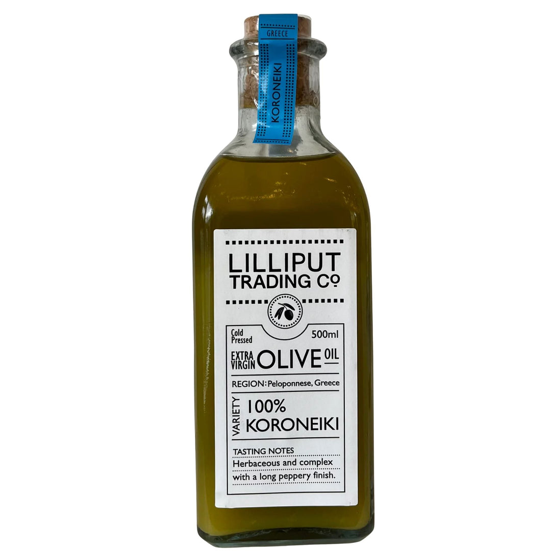 Lilliput Trading Co. Koroneiki Extra Virgin Olive Oil 500ml - Grape & Bean