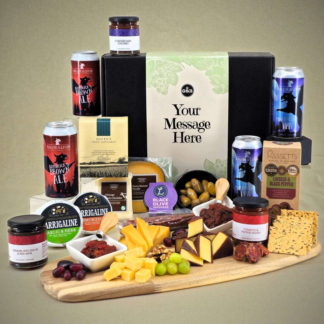 Luxury Charcuterie Cheese Board - choice of drinks - Grape & Bean