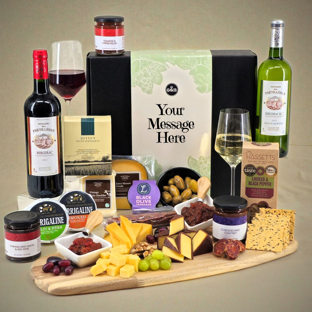 Luxury Charcuterie Cheese Board - choice of drinks - Grape & Bean