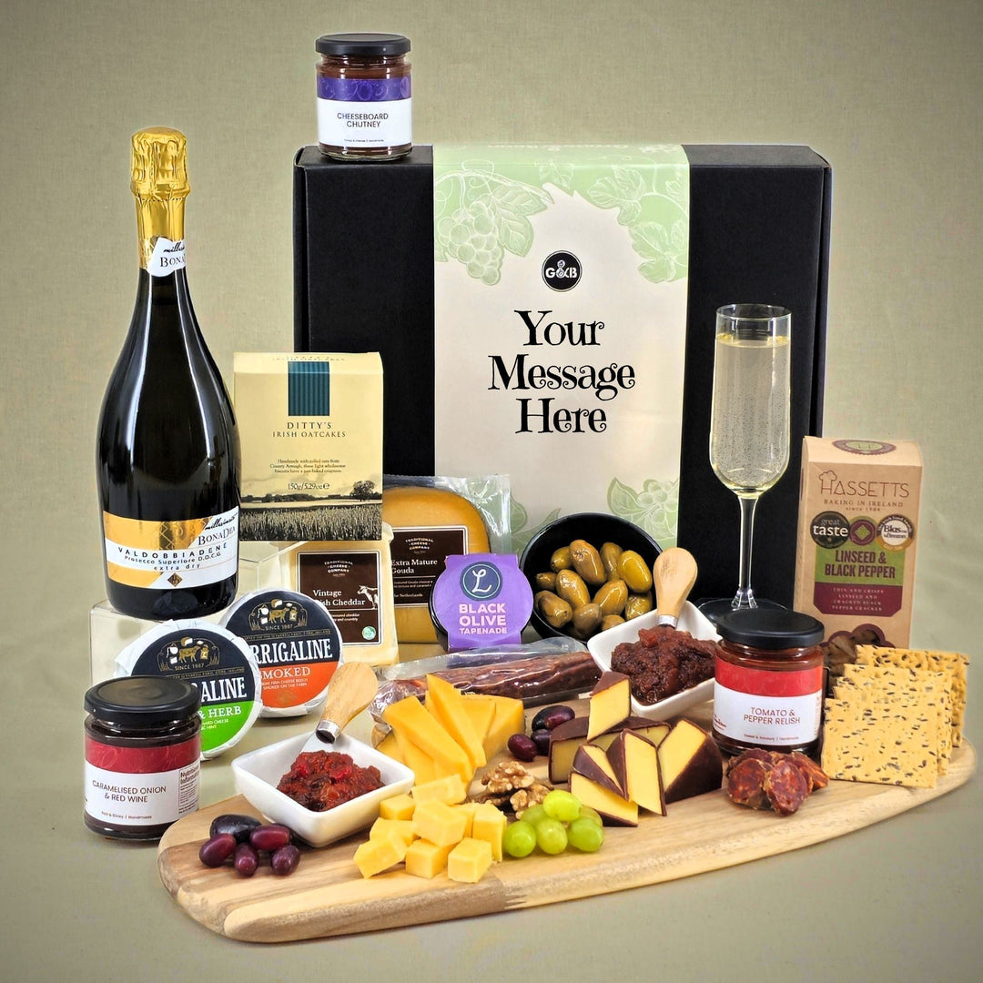 Luxury Charcuterie Cheese Board - choice of drinks - Grape & Bean