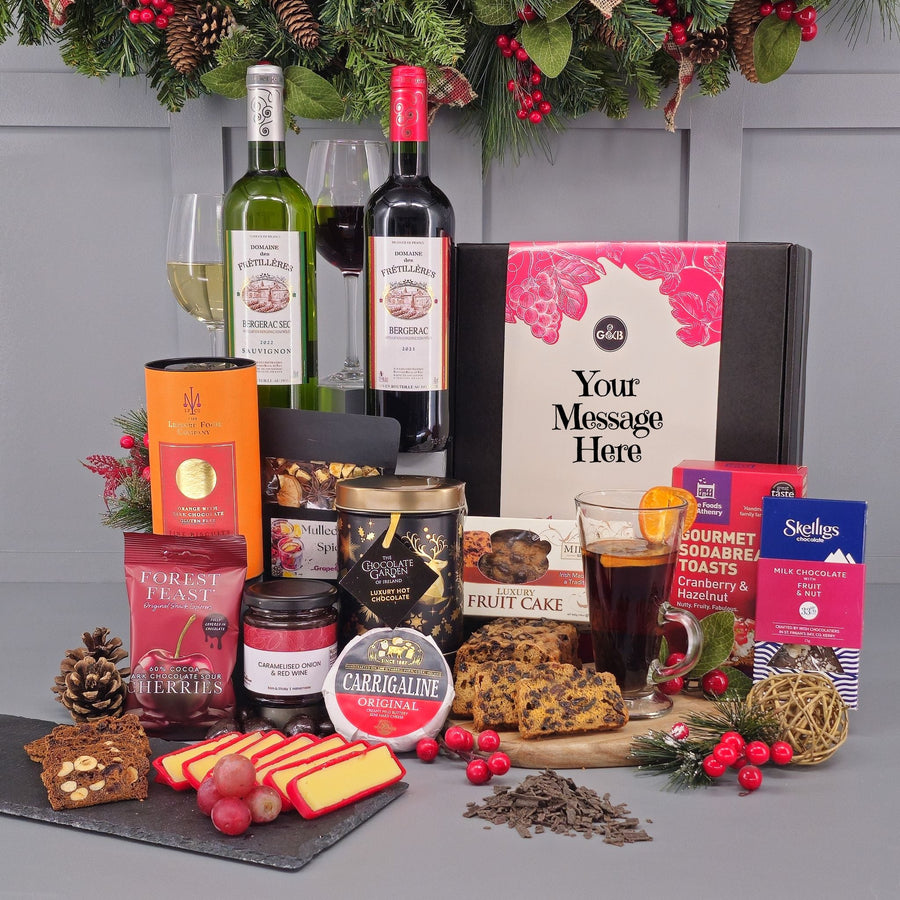 Luxury Irish Christmas Hamper - choose your beverage - Grape & Bean