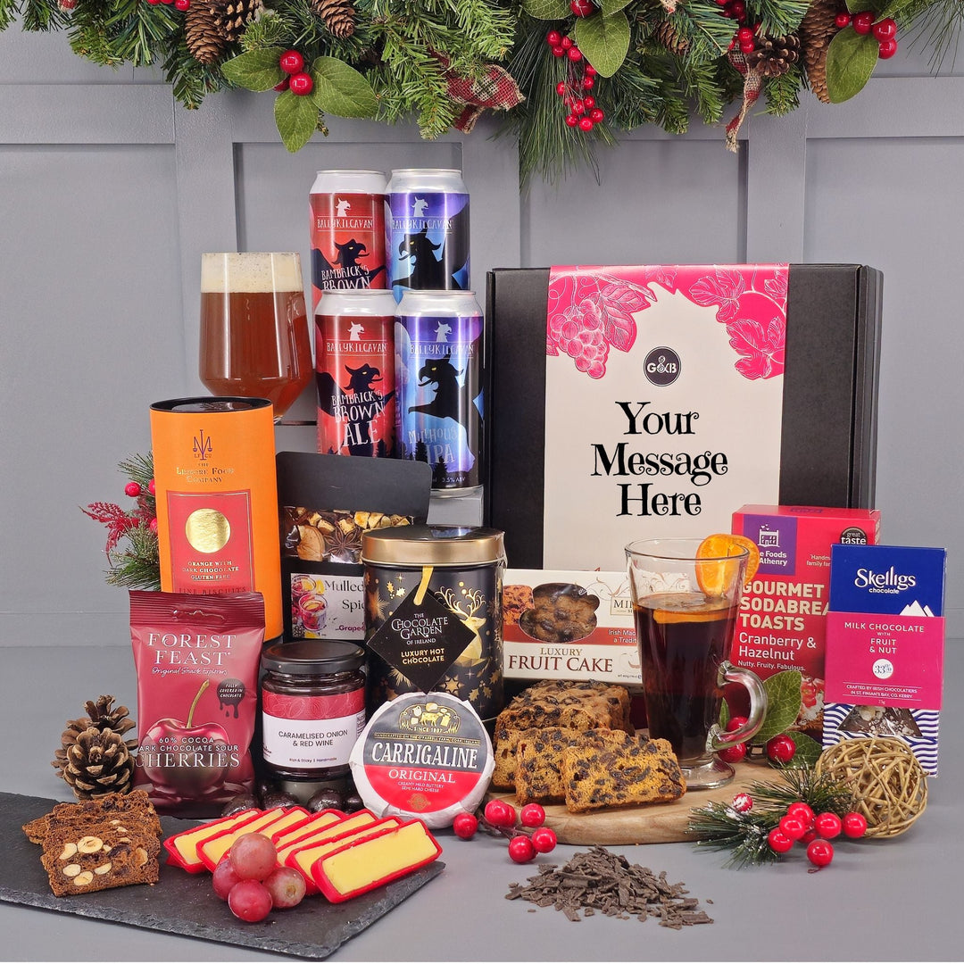 Luxury Irish Christmas Hamper - choose your beverage - Grape & Bean