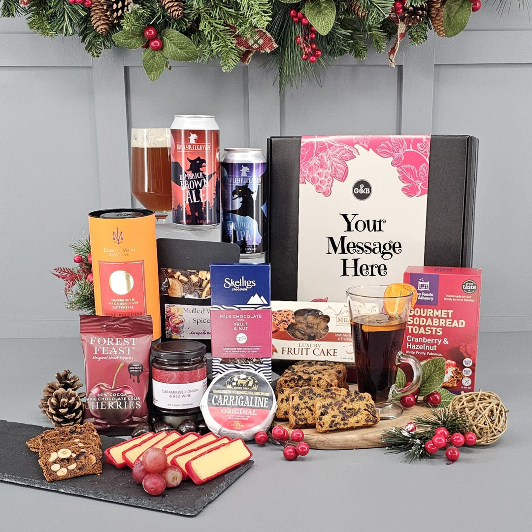 Luxury Irish Christmas Hamper - choose your beverage - Grape & Bean