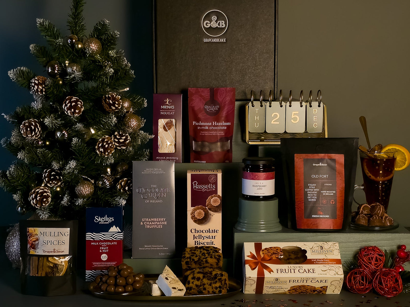 Luxury Irish Christmas Hamper - No Alcohol - Grape & Bean