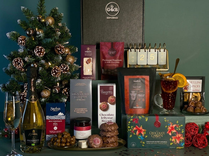 Luxury Irish Christmas Hamper with Prosecco - Grape &amp; Bean