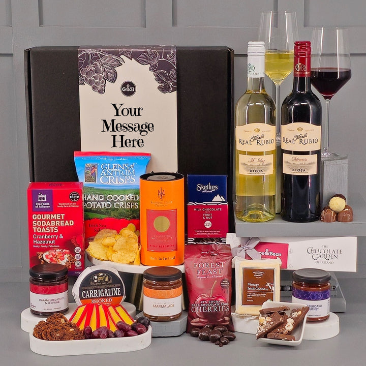 Luxury Irish Food Hamper - choose your beverage - Grape & Bean