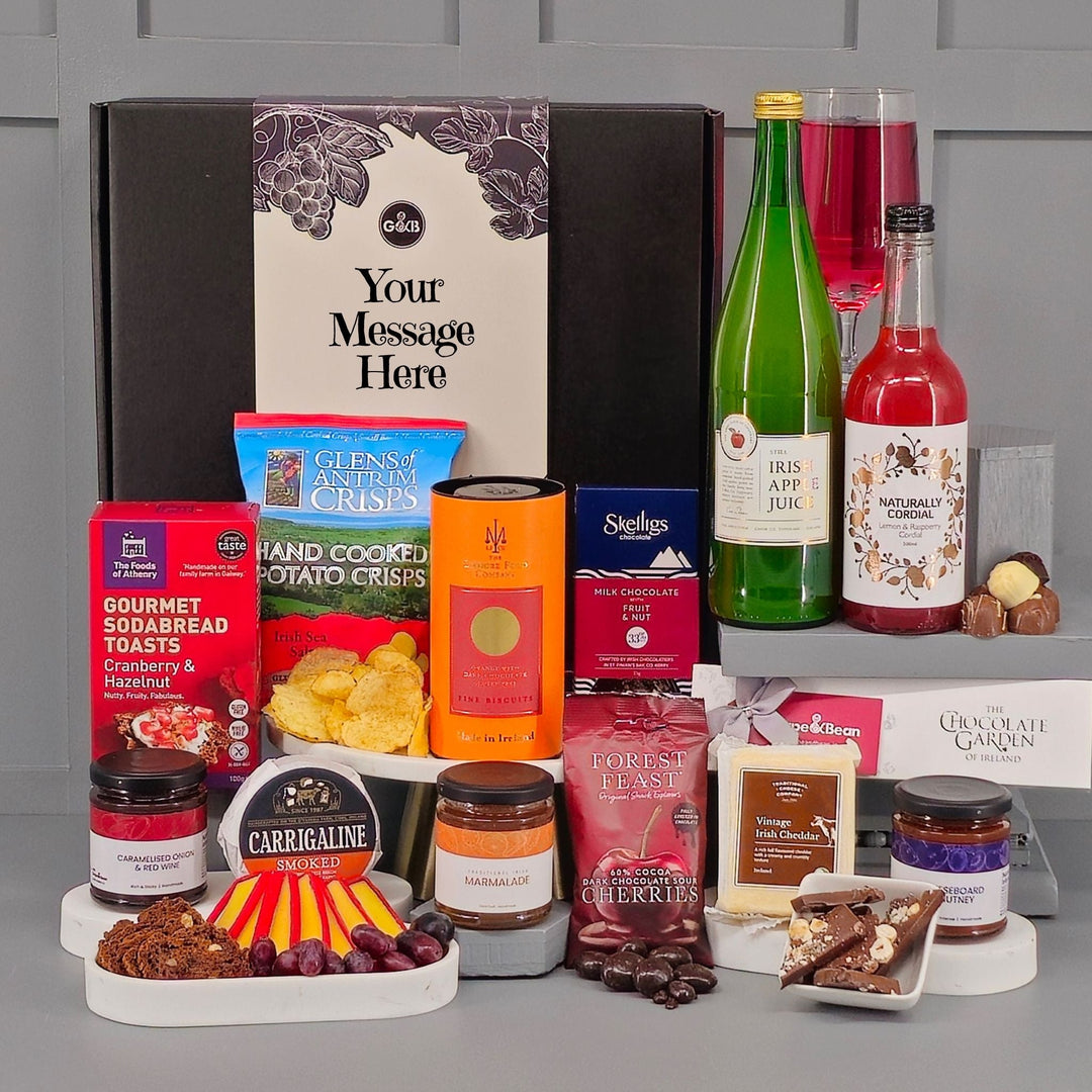 Luxury Irish Food Hamper - choose your beverage - Grape & Bean