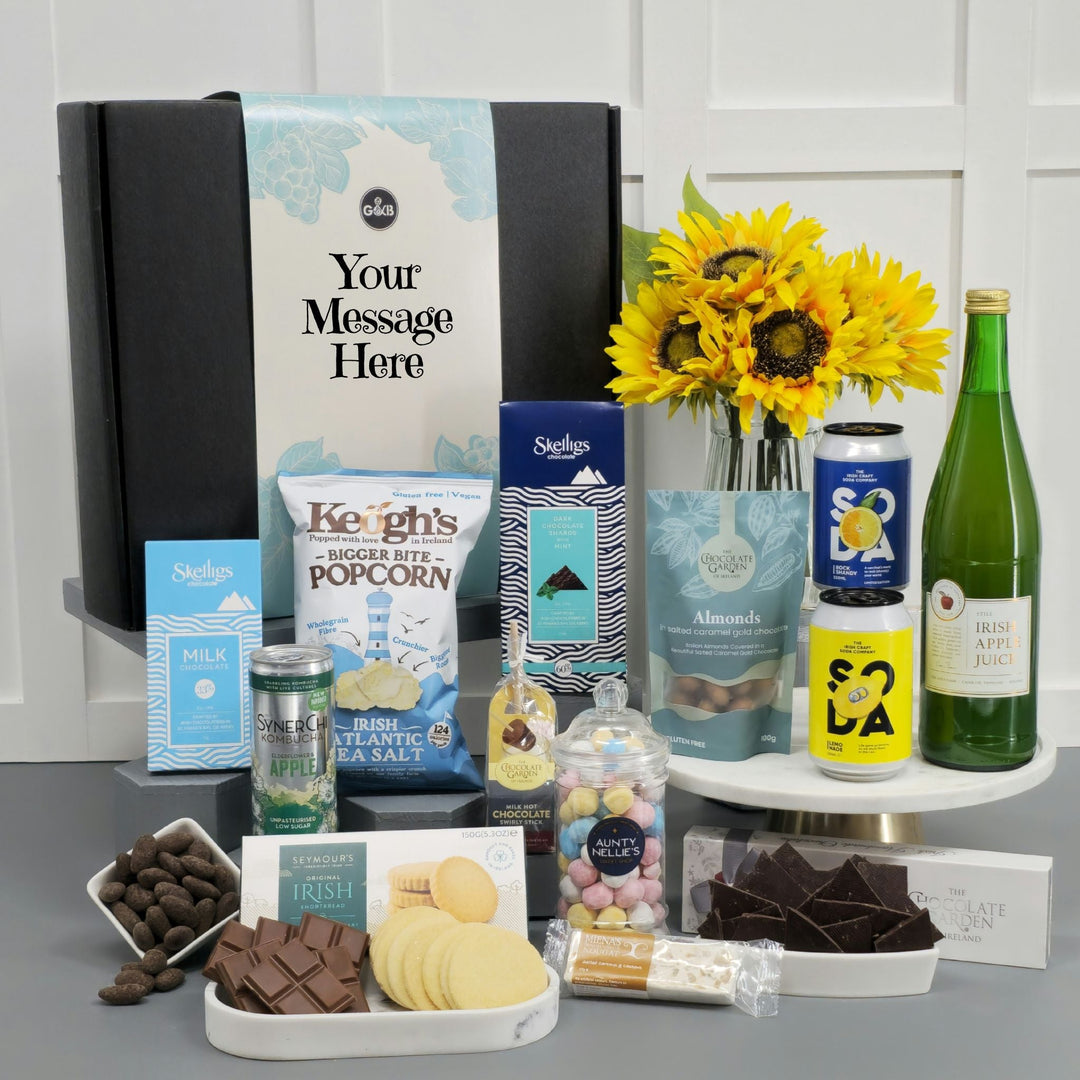 Luxury Sweet Treats of Ireland Hamper - choose your beverage - Grape & Bean