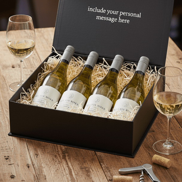 Marlborough New Zealand Sauvignon Blanc 4 Bottle Gift Box - Grape & Bean