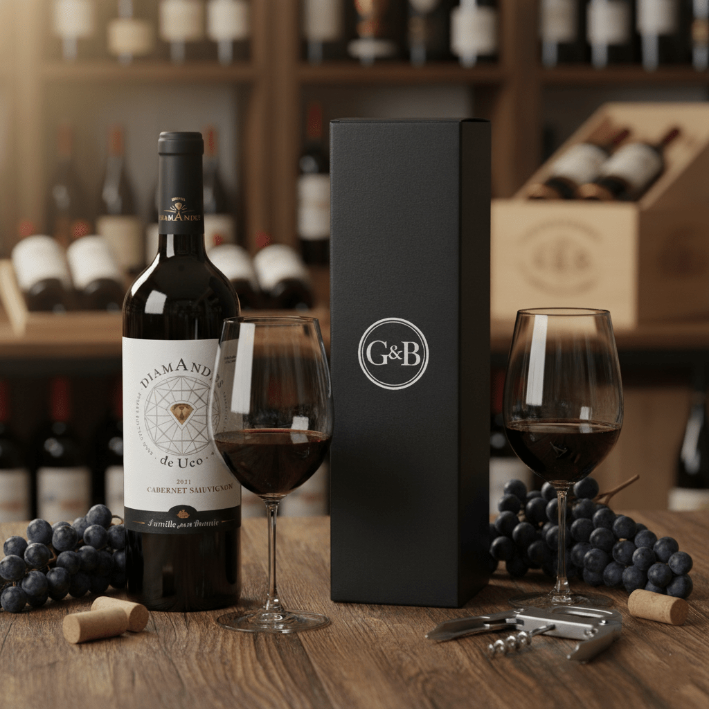 Mendoza Argentina Cabernet Sauvignon Wine Gift - Grape & Bean