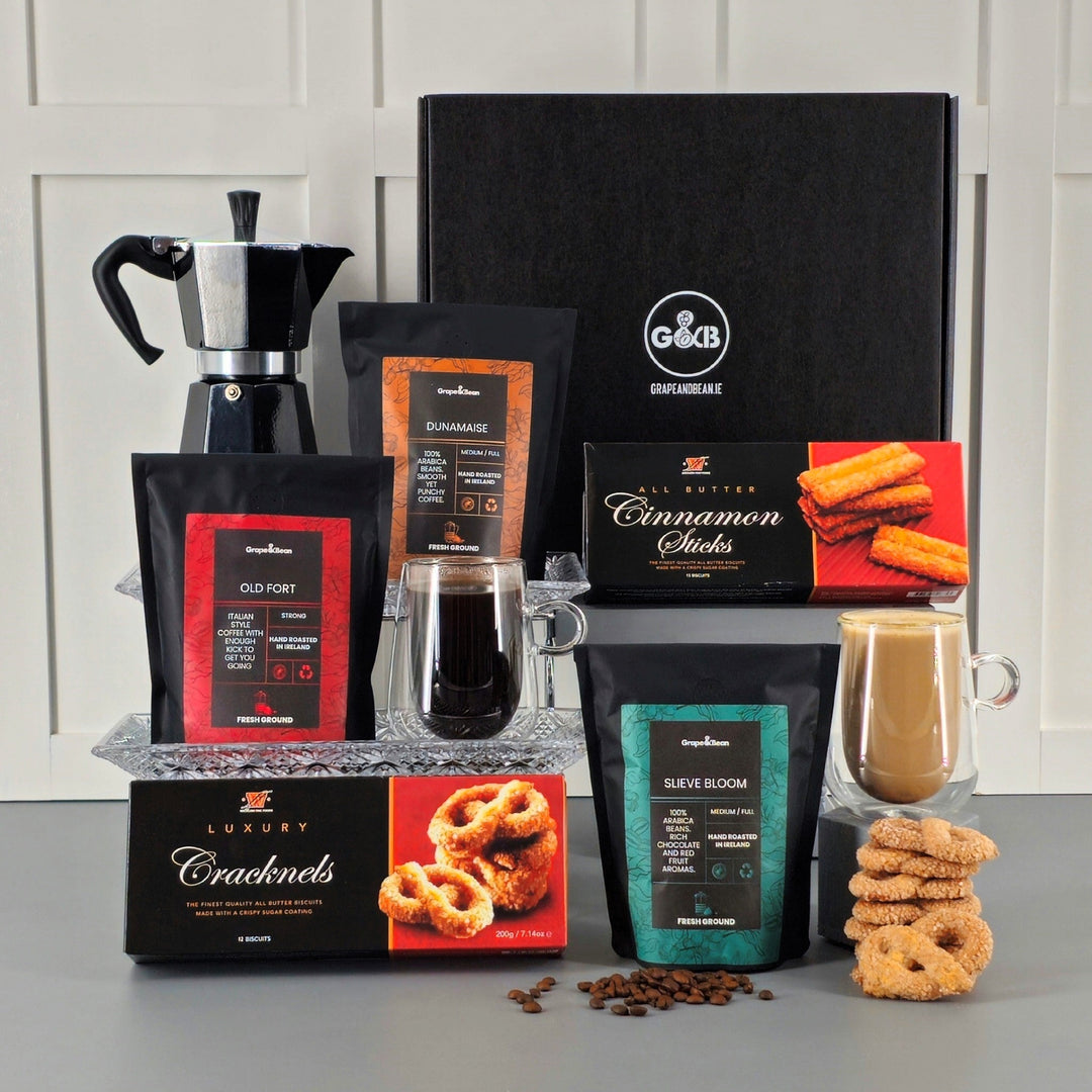 Moka Pot & Coffee Gift Set - choose your coffee - Grape & Bean