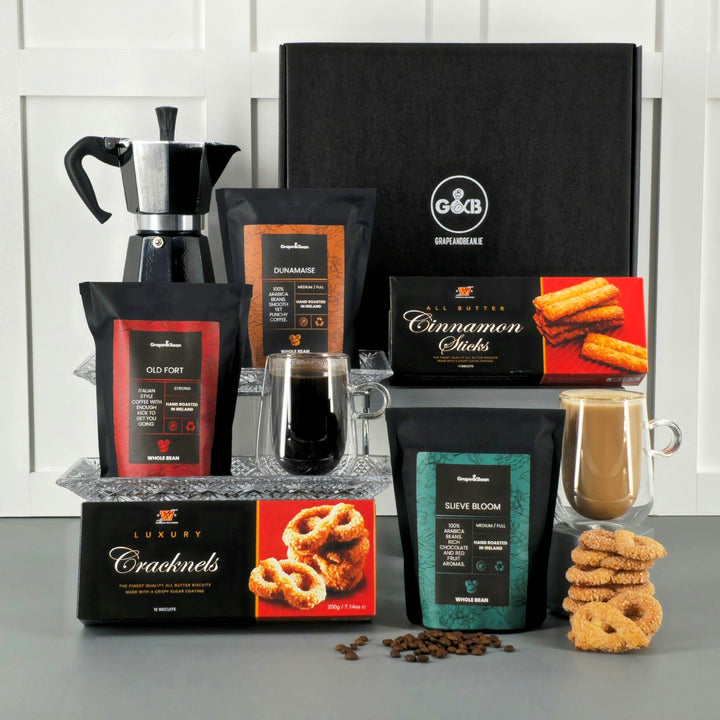 Moka Pot & Coffee Gift Set - choose your coffee - Grape & Bean