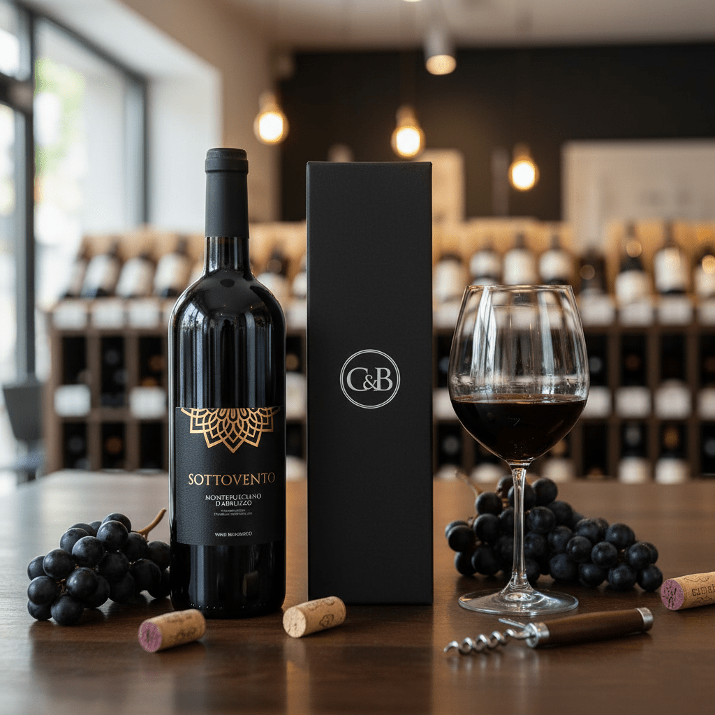 Montepulciano D'Abruzzo Red Wine Gift - Grape & Bean