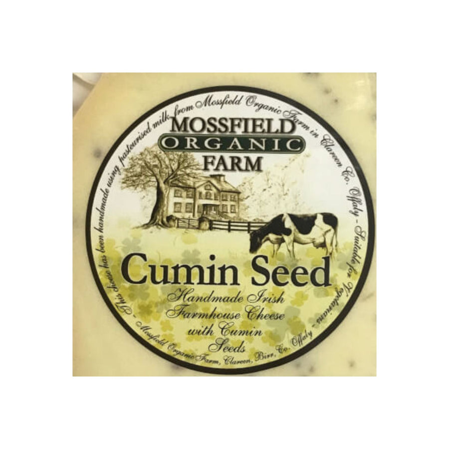 Mossfield Organic Farmhouse Cheese with Cumin Seed 180g - Grape & Bean