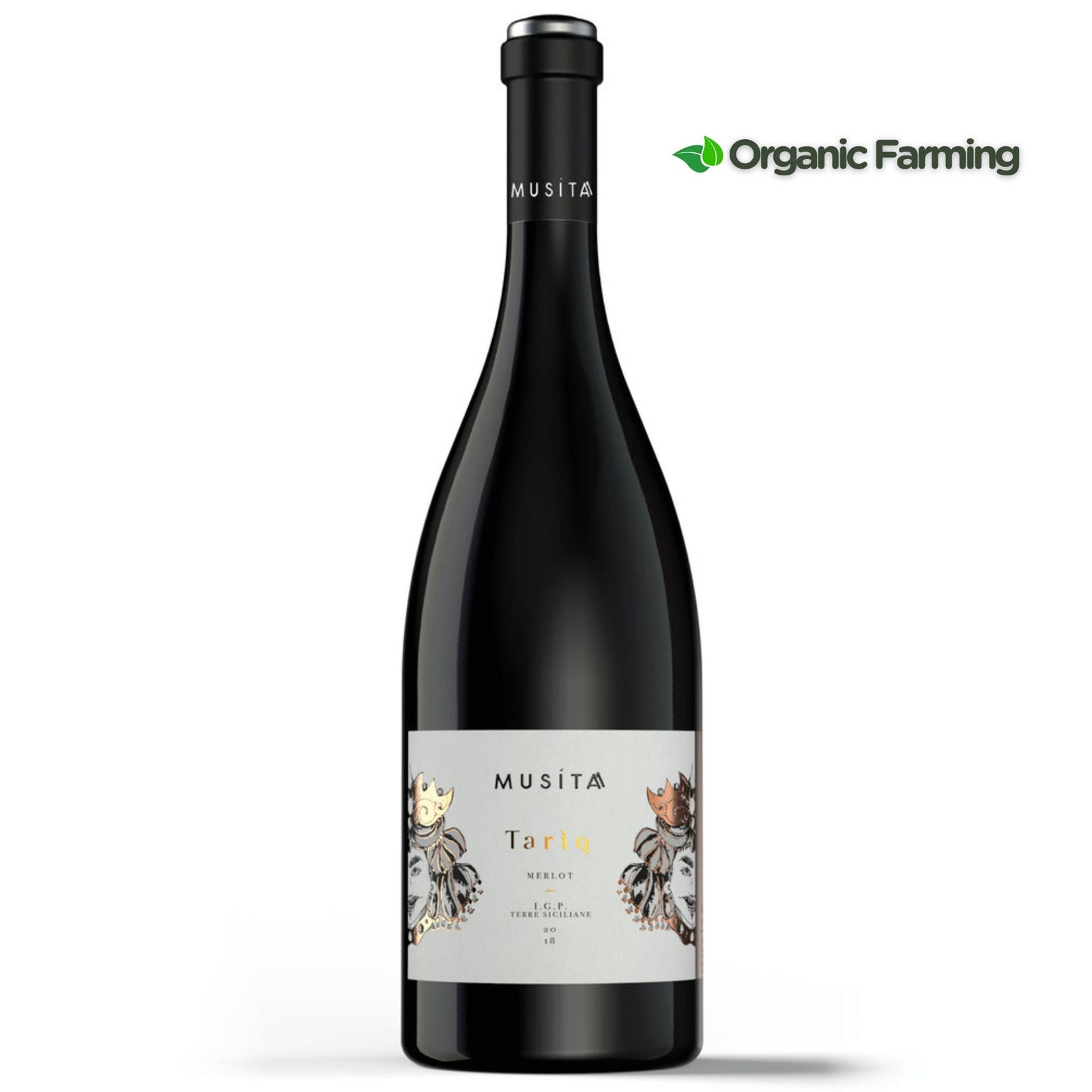 Musita Tariq Merlot, Sicily, Italy. - Grape & Bean