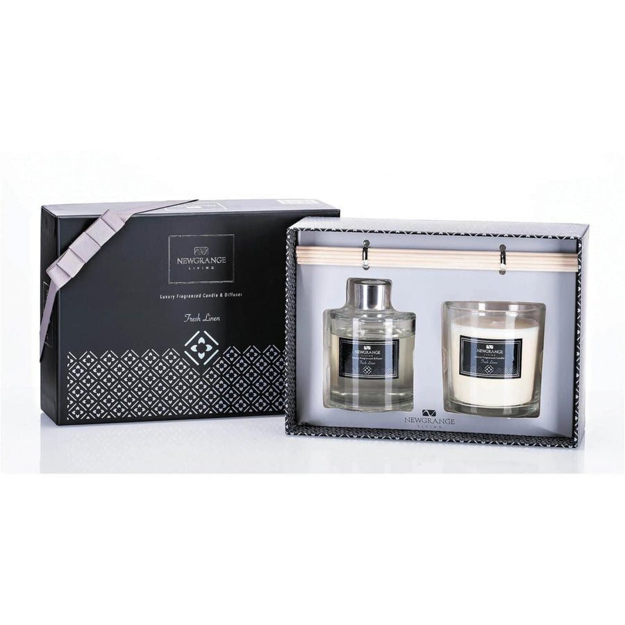 Newgrange Luxury Candle and Diffuser Set - Grape & Bean