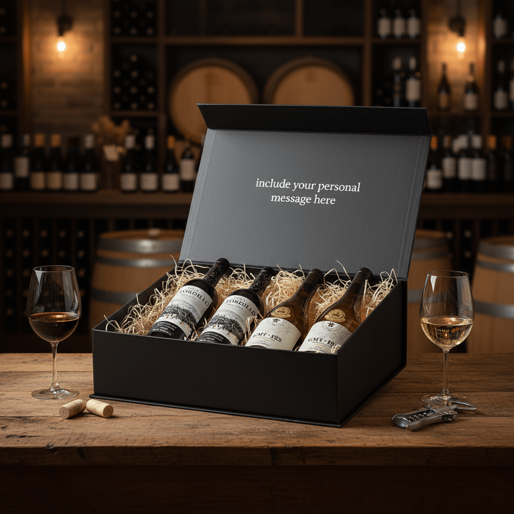 Premium Rioja 4 Bottle Gift Box - Grape & Bean