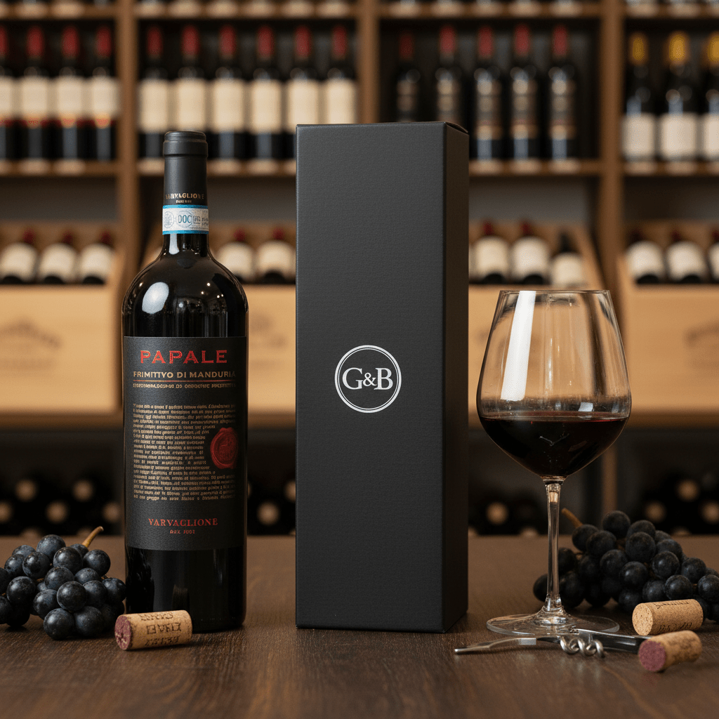 Primitivo di Manduria Fine Red Wine Gift - Grape & Bean