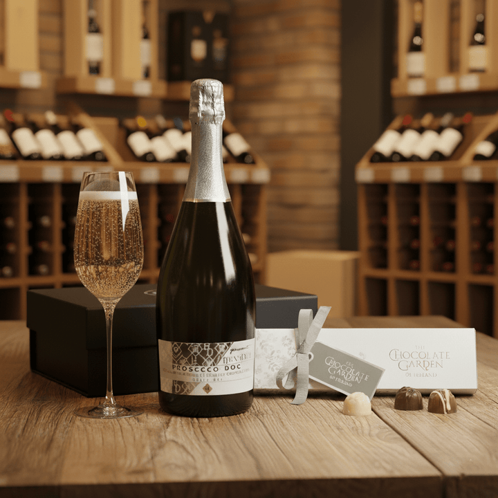 Prosecco DOC & Irish Chocolates in a Gift Box - Grape & Bean