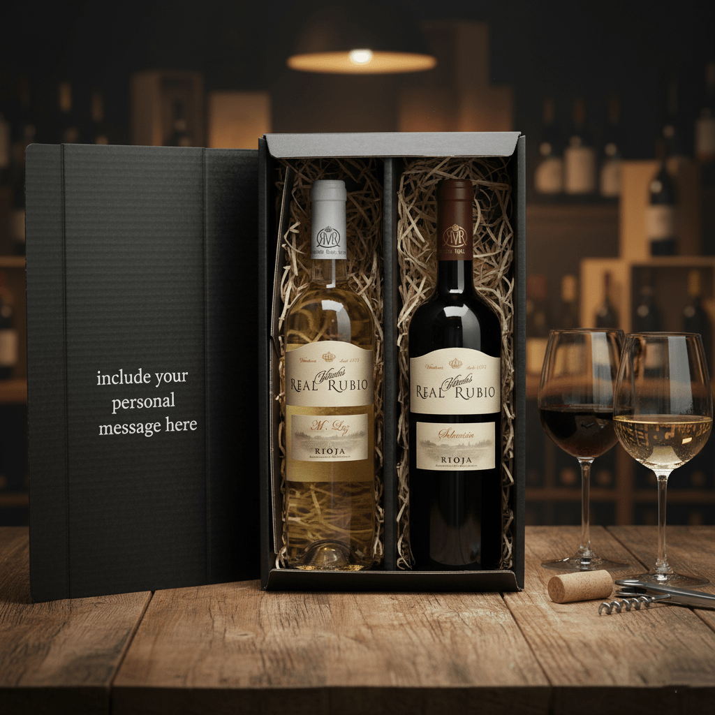 Rioja Organic Red and White Wine Gift - 2 bottles - Grape & Bean