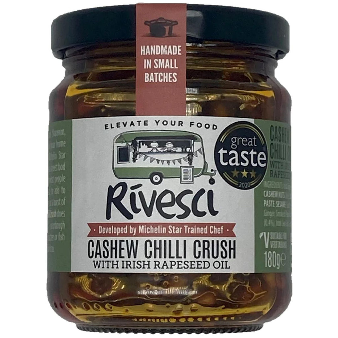 Rivesci Cashew Chilli Crunch 180g - Grape & Bean