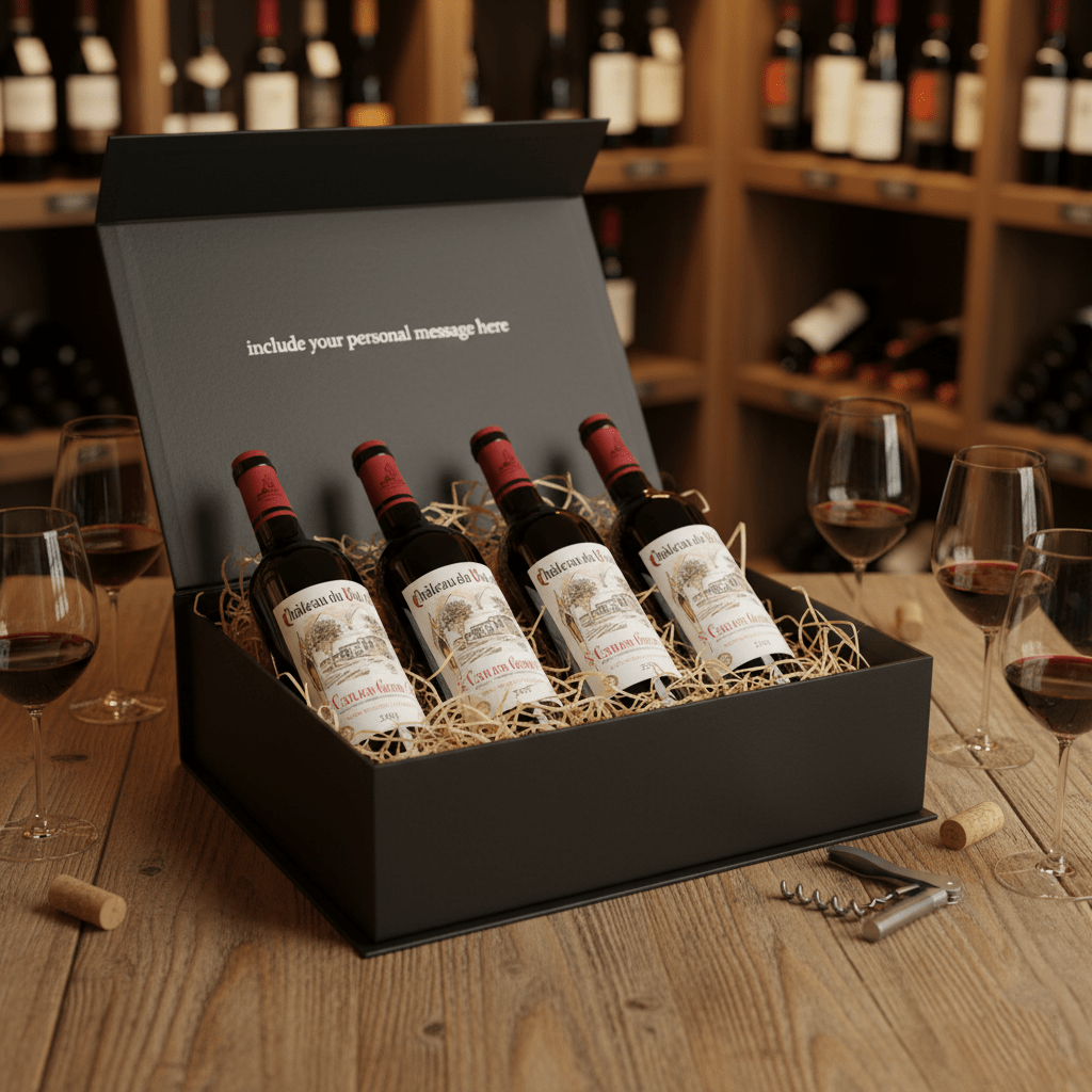 Saint Emilion Grand Cru 4 Bottle Gift box - Grape & Bean