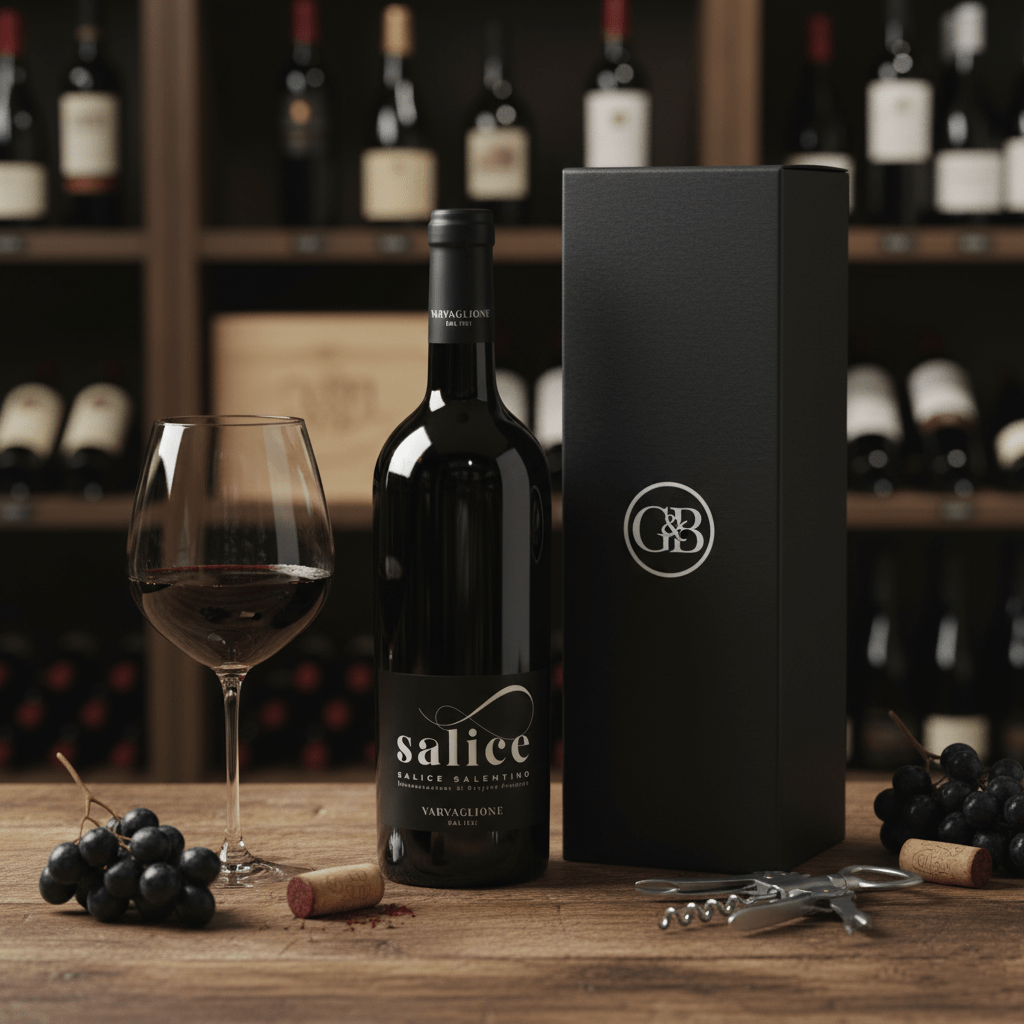 Salice Salentino Fine Red Wine Gift - Grape & Bean
