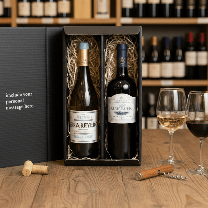 Spanish Legends, Rioja Reserva & Albarino Gift Box - Grape & Bean