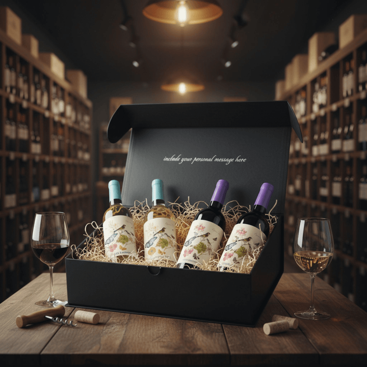 Spanish Organic 4 Bottle Gift Box - Grape & Bean