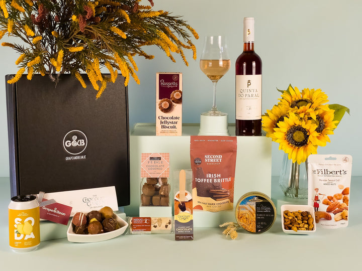 Sweet Treats Hamper with Rosé Wine - Grape &amp; Bean