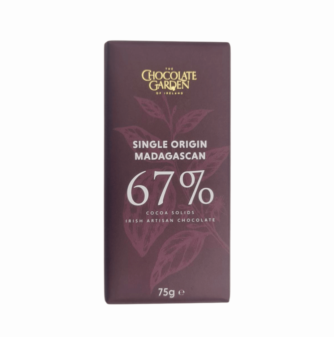 The Chocolate Garden of Ireland Madagascar Single Origin Chocolate Bar – 67% Cocoa - Grape & Bean