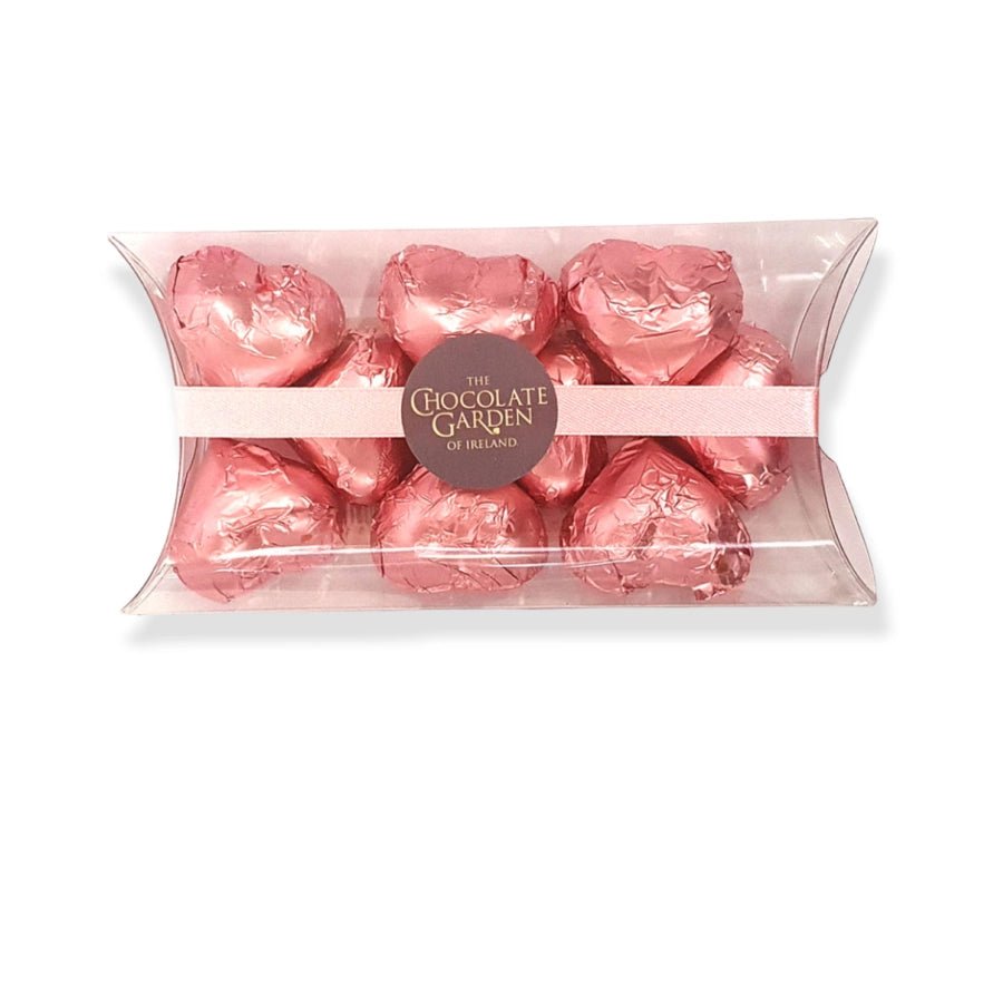 The Chocolate Garden of Ireland Nine - choc Caramel Hearts - Grape & Bean