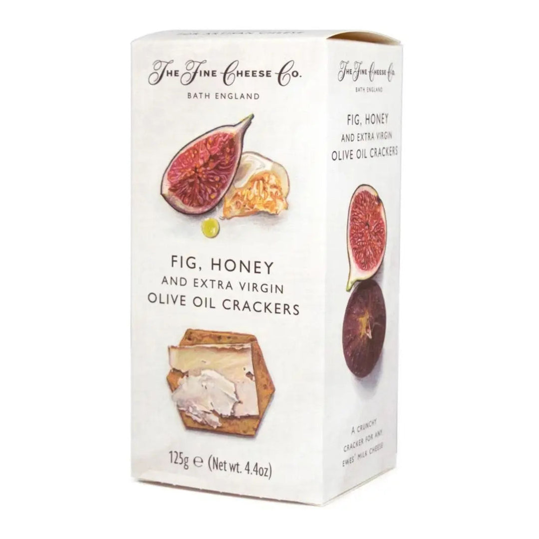 The Fine Cheese Co Fig, Honey and Extra Virgin Olive Oil Crackers 125g - Grape & Bean