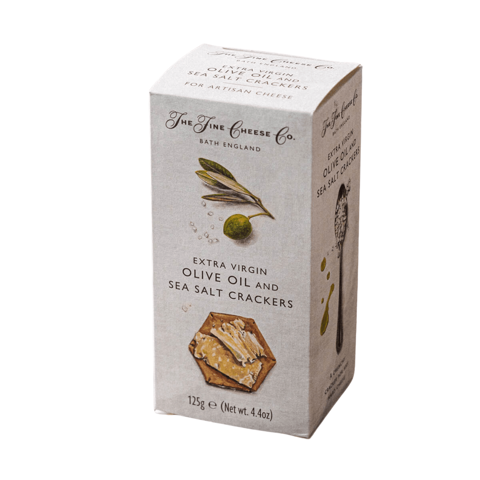 The Fine Cheese Co Gluten Free Extra Virgin Olive Oil and Sea Salt Crackers 100g - Grape & Bean
